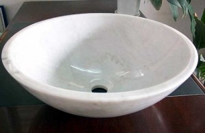 đá marble crystal white lavabo