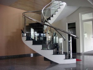 cầu thang đá granite đen huế