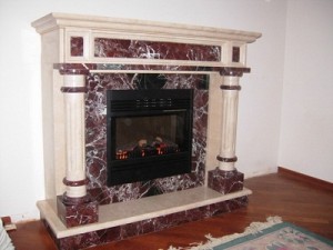 đá marble rosso levanto lò sưởi