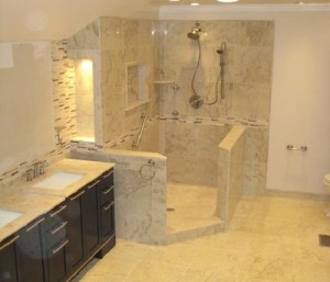 đá marble perlato nhà tắm