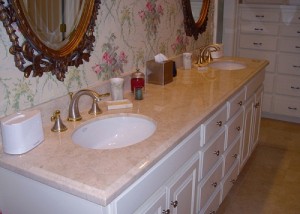 đá marble crema nuova lavabo