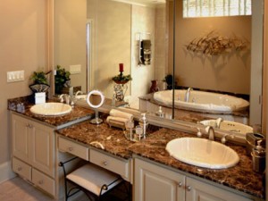 đá marble emperadour dark bàn bếp