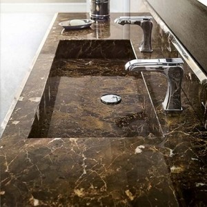 đá marble emperadour dark lavabo