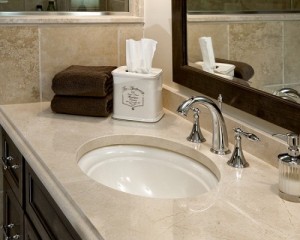 đá marble Crema Marfil lavabo