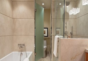 đá marble Crema Marfil ốp nhà tắm