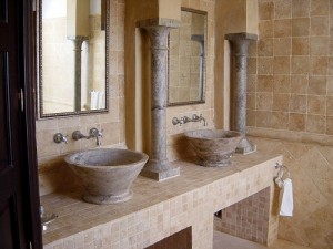 đá marble denizli travertine nhà tắm