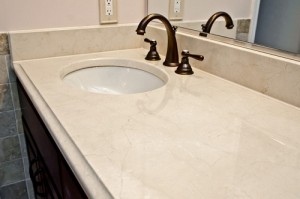đá marble crema marfil lavabo