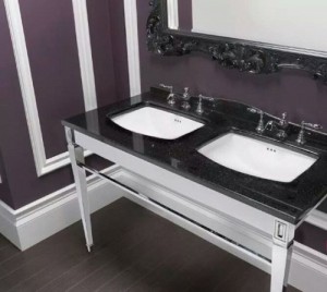 đá granite đen ấn độ làm lavabo
